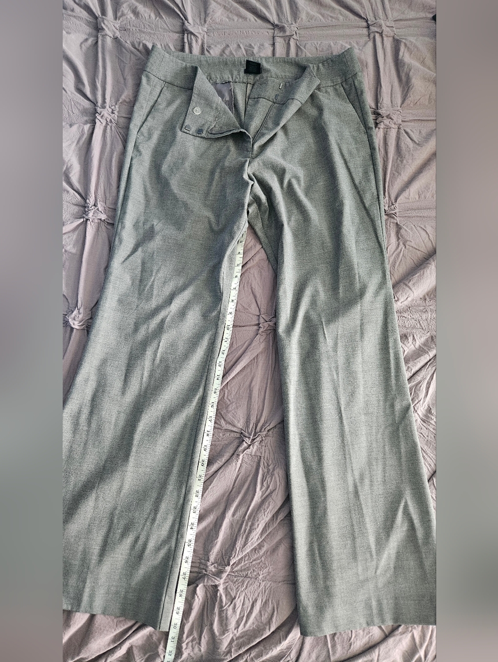 Ann Taylor Gray Wide Leg Dress Pants